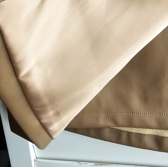 Heartloom Vegan Leather Sonja Mini Wrap Skirt Tan Brown Beige size M - Picture 6 of 9